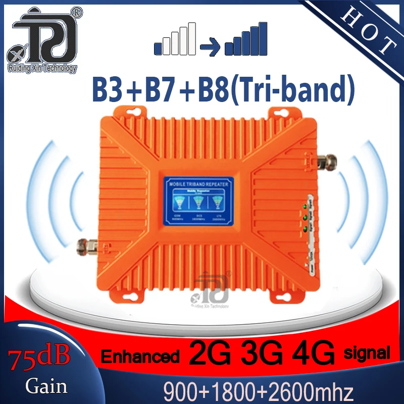 Мощный! 2G 3G 4G трехдиапазонный ретранслятор сигнала GSM 900 DCS 1800 FDD LTE 2600 Усилитель