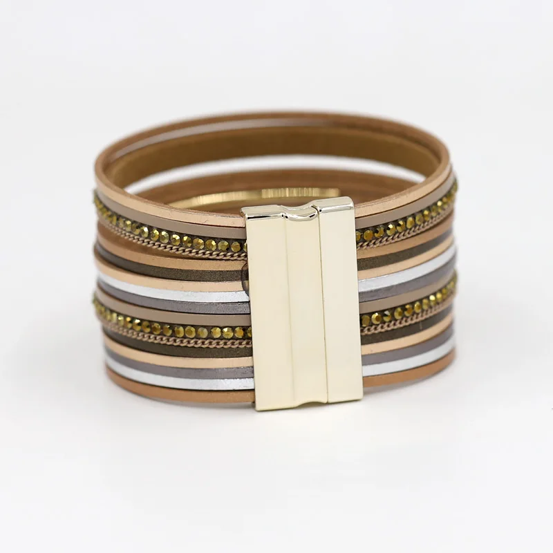 Браслет из натуральной кожи для мужчин и женщин модное Ювелирное Украшение на