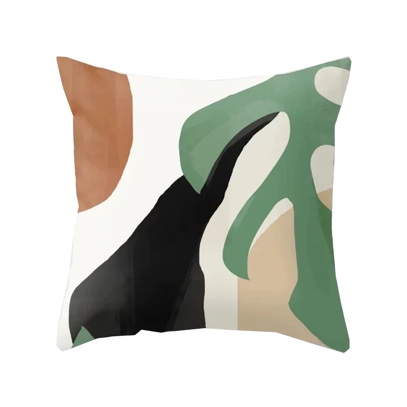 

Modern Abstract Art Pink Brown Pillowcase Polyester Geometry Plants/Portrait Print Cushion Cover Decorative Throw Pillow Covers
