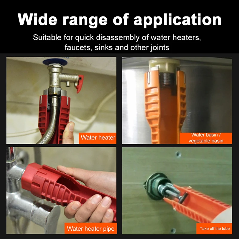 8 In 1 Faucet And Sink Installer Multifunctional Wrench Tool For Kitchen Bathroom Water Pipe Extra-long Design Tools | Инструменты