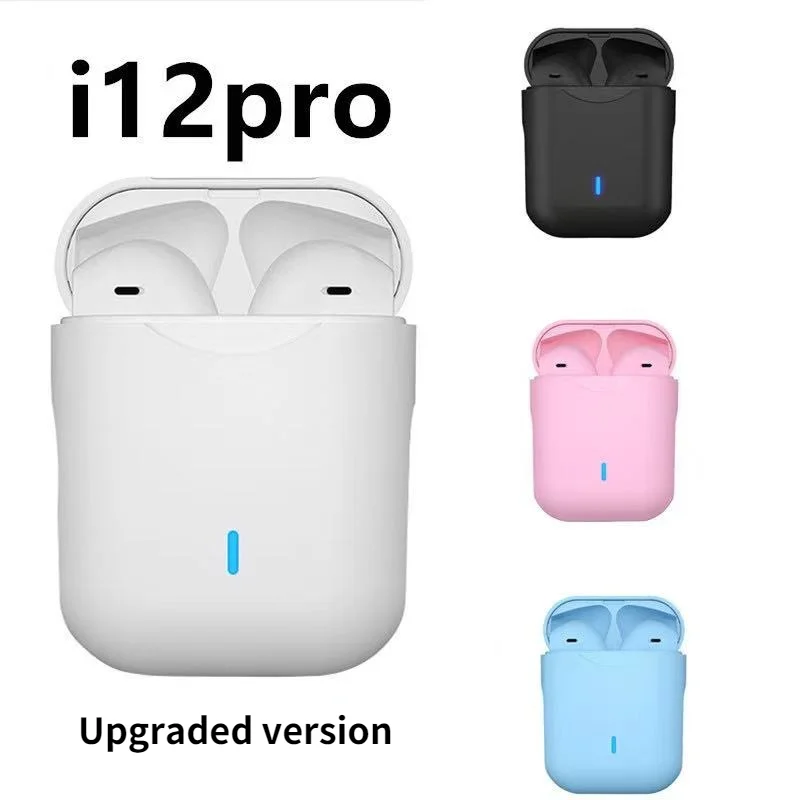 

I12 Tws Wireless Headphones Bluetooth 5.0 Earphone Matte Macaron Earbuds Handsfree with Mic Charging Box Headset for All Phones