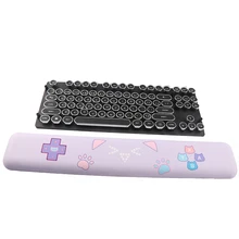 Wrist Rest Pad Keyboard Tray Relax Hand Wrist Mouse Pad Kawaii Computer Pad Pink Cat Ear Pad Mat For Office Gaming PC Laptop