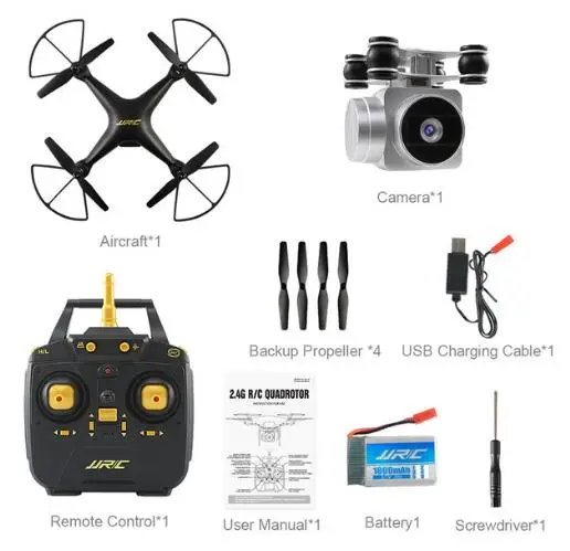 Черный JJR/C JJRC H68 Дрон с камерой высота удержания Безголовый режим уличный Квадрокоптер 20 минут время полета - Цвет: Черный