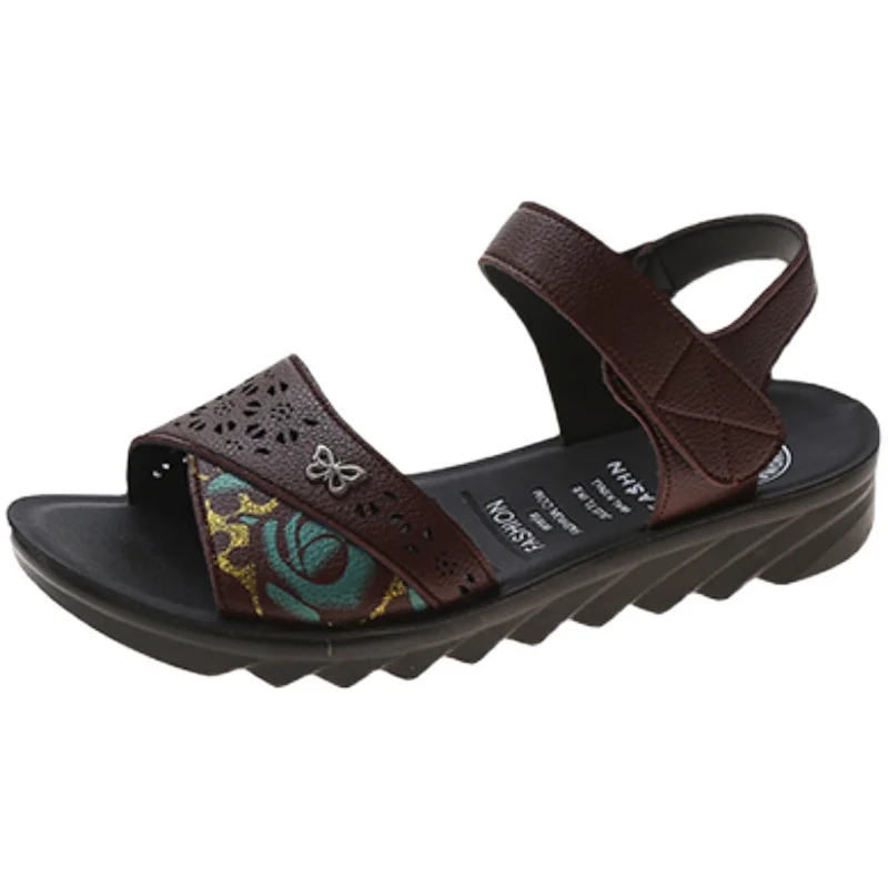 Босоножки ZZPOHE женские на плоской подошве мягкие повседневные сандалии из мягкой