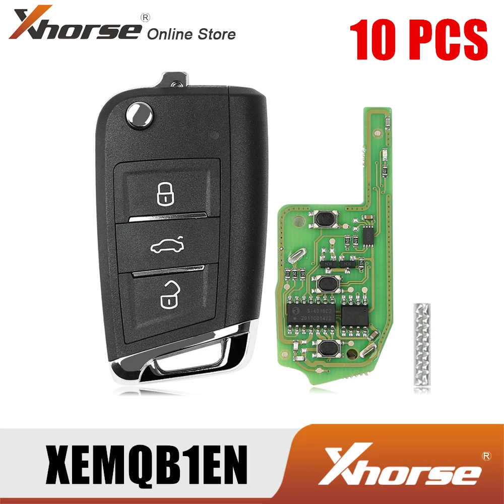 Супер дистанционный ключ Xhorse XEMQB1EN для VW MQB 3 кнопки со встроенным супер чипом