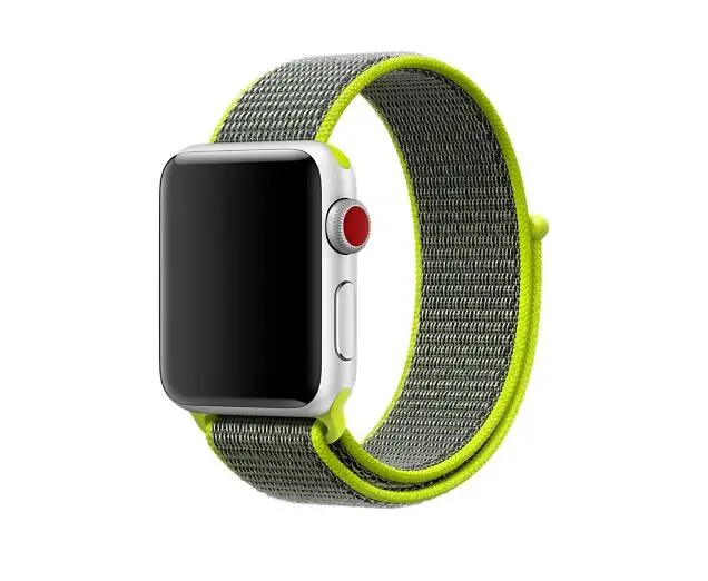 light green Новейший цветной тканый нейлоновый спортивный ремешок для Apple Watch 44 мм 42 мм 40 мм 38 мм ремешок для iwatch серии 5/4/3/2/1 - Цвет ремешка: light green