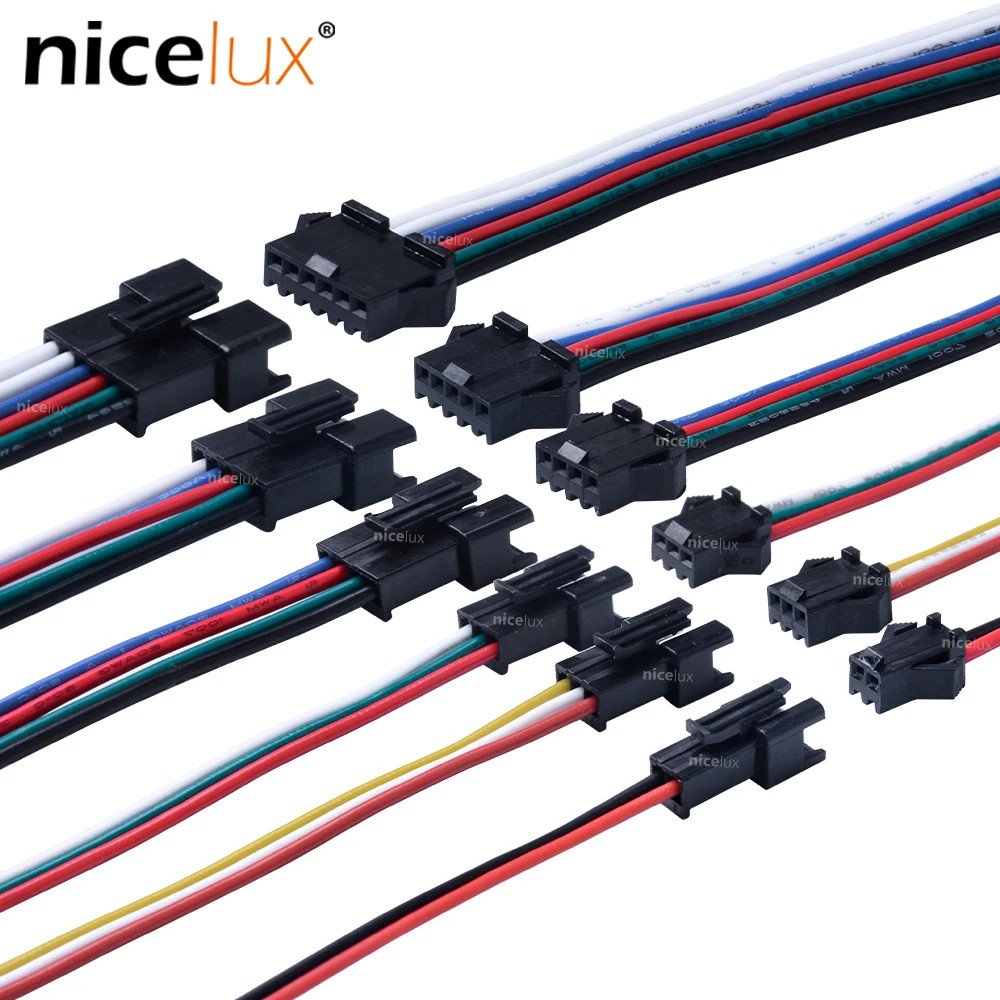 

5Pair 20AWG Wire 2pin 3pin 4pin 5pin 6pin JST Connector 15cm Male Female Cable for 3528 5050 RGB RGBW WS2801 LED Strip Terminals