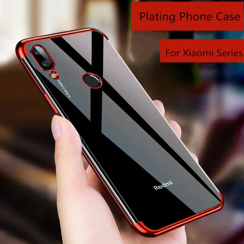 Силиконовый чехол для телефона Redmi Note7 Note8 Redmi8 8A 7A K20 K20Pro, мягкий прозрачный чехол для телефона с покрытием, не легко пожелтевший, Funda