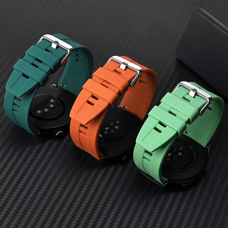 Ремешок силиконовый для Samsung Galaxy Watch Active 2 3 Gear S2 браслет наручных часов Huawei Huami Amazfit