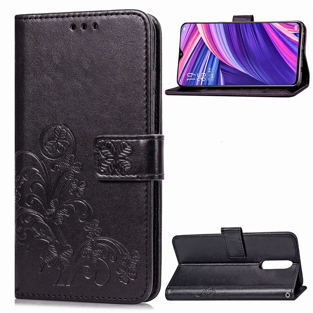 Чехол для телефона OPPO R15 R17 Pro откидная Обложка на заднюю панель из искусственной