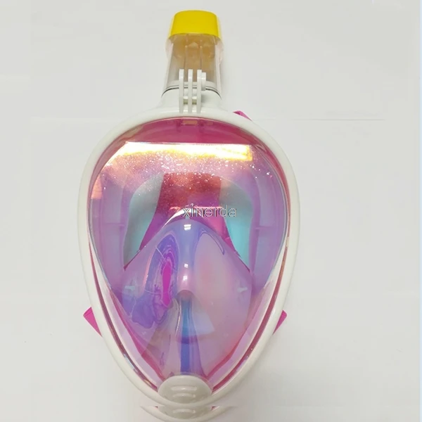 Маска для подводного плавания с панорамным обзором на все лицо противотуманная