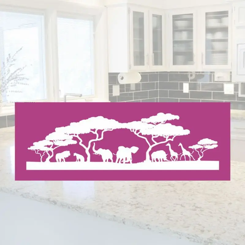 Джунгли животные Лев Слон искусственная помадка кружевная форма Сделай Сам