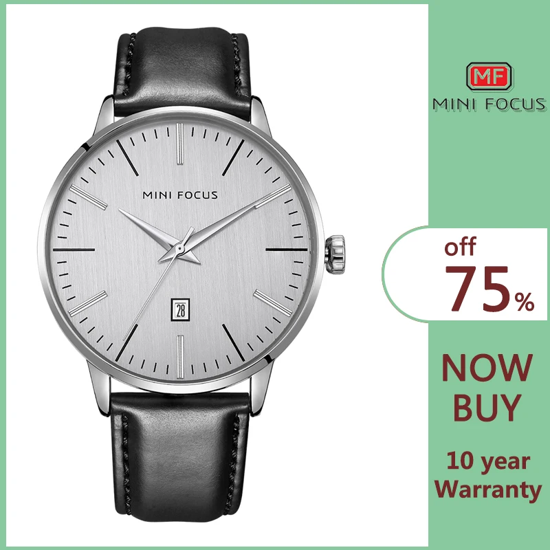 

MINI FOCUS Watch For Men 30M Waterproof Luxury Brand Famous Business Men'S Watches Quartz Wristwatches Leather