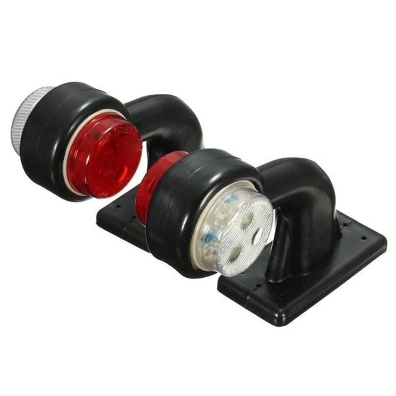 

2X 12-24V LED Side Marker Lights Elbow Outline Rear Lamp for Trailer Truck Lorry