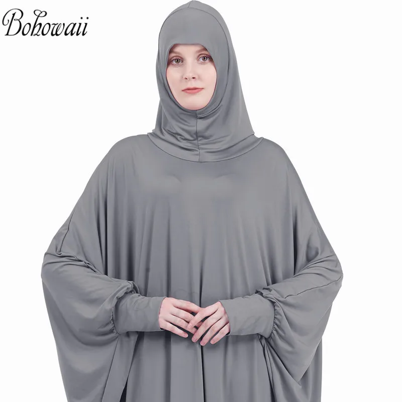 

BOHOWAII Fashion Robe De Priere Dress with Hijabs Ramadan Abayas for Women Vistidos Largos Hijab Long Muslim Prayer Clothing