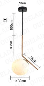 H Ball Dia 30cm Современные стеклянные настольные лампы с шариками, золотой скандинавский простой спальный прикроватная настольная лампа для чтения, домашний декор, Светодиодный настольный светильник, Lamparas - Цвет абажура: H Ball Dia 30cm