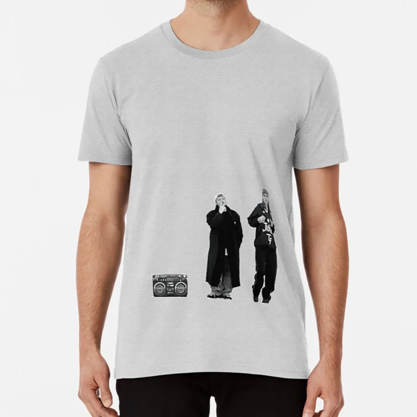 Футболка с надписью Jay and Silent Bob at the Quick Stop jay silent bob clerks 2 3 mallrats dante randal randall|Мужские
