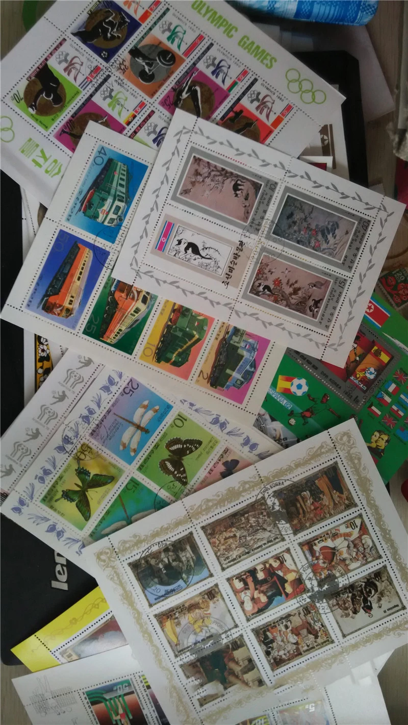 Множество 100 NN Корея оригинальные штампы почтовые отметки Восточная Азия страна