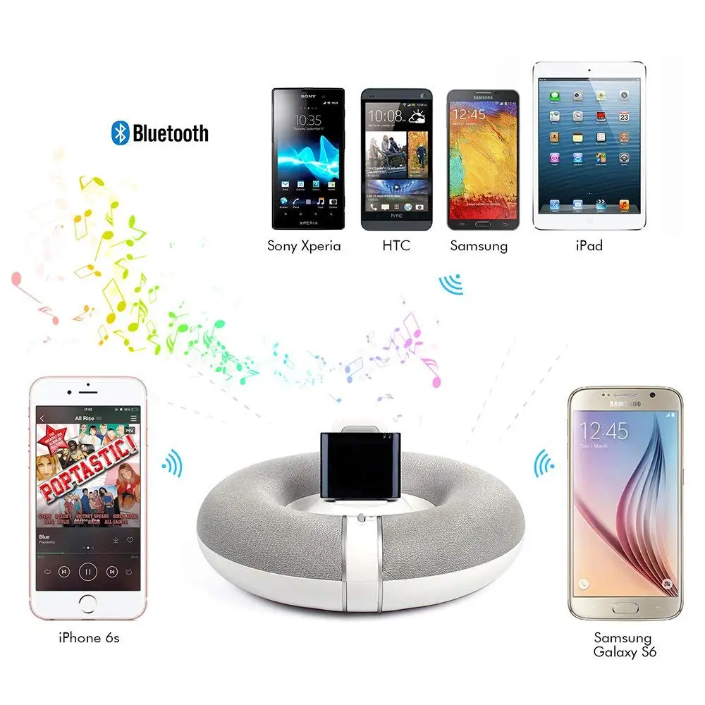 30 Pin Bluetooth A2DP музыкальный приемник Беспроводной стерео аудио адаптер для наушники