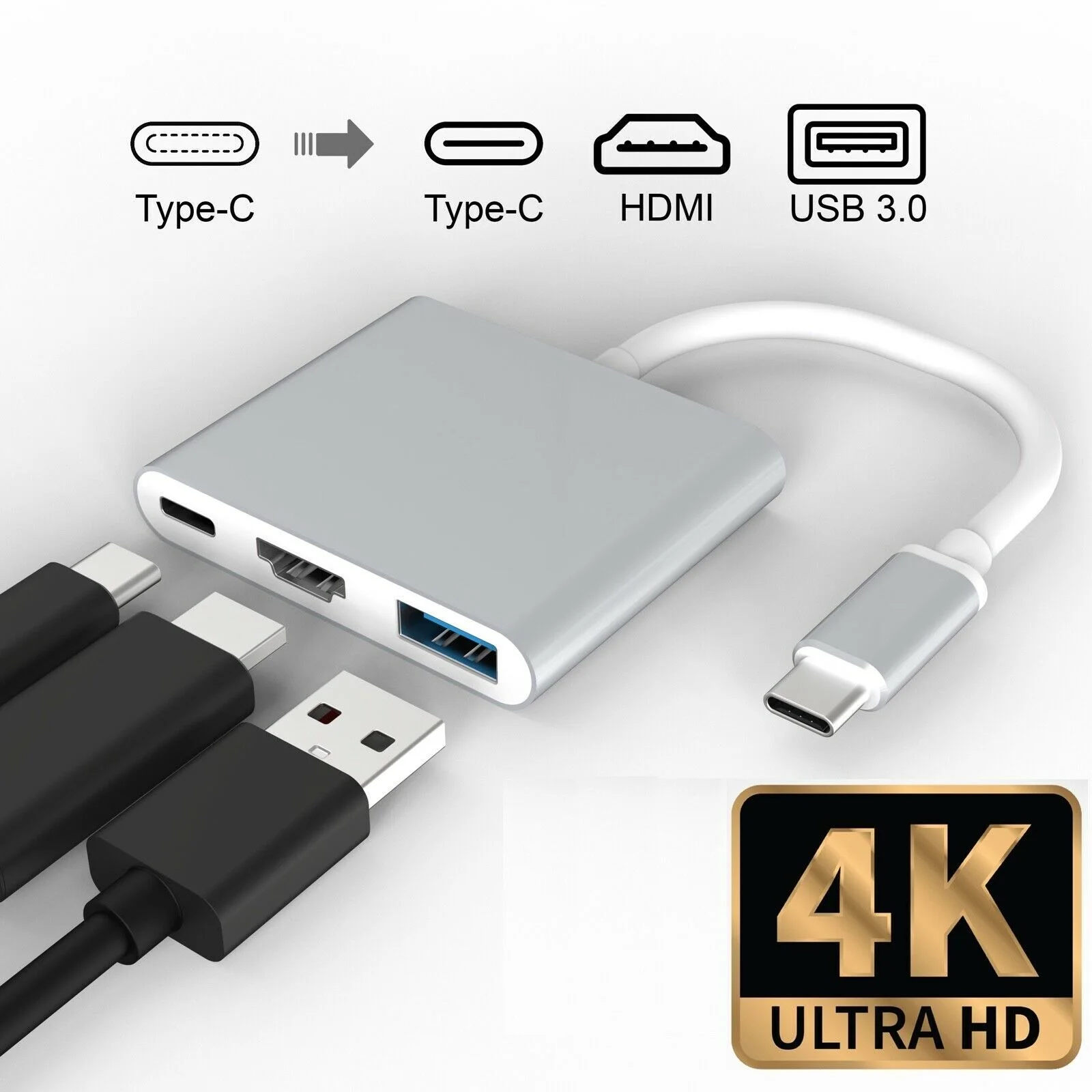 

USB-C Typ-C zu auf HDMI HUB 4K TV Adapter Kabel für Macbook Pro Samsung Huawei