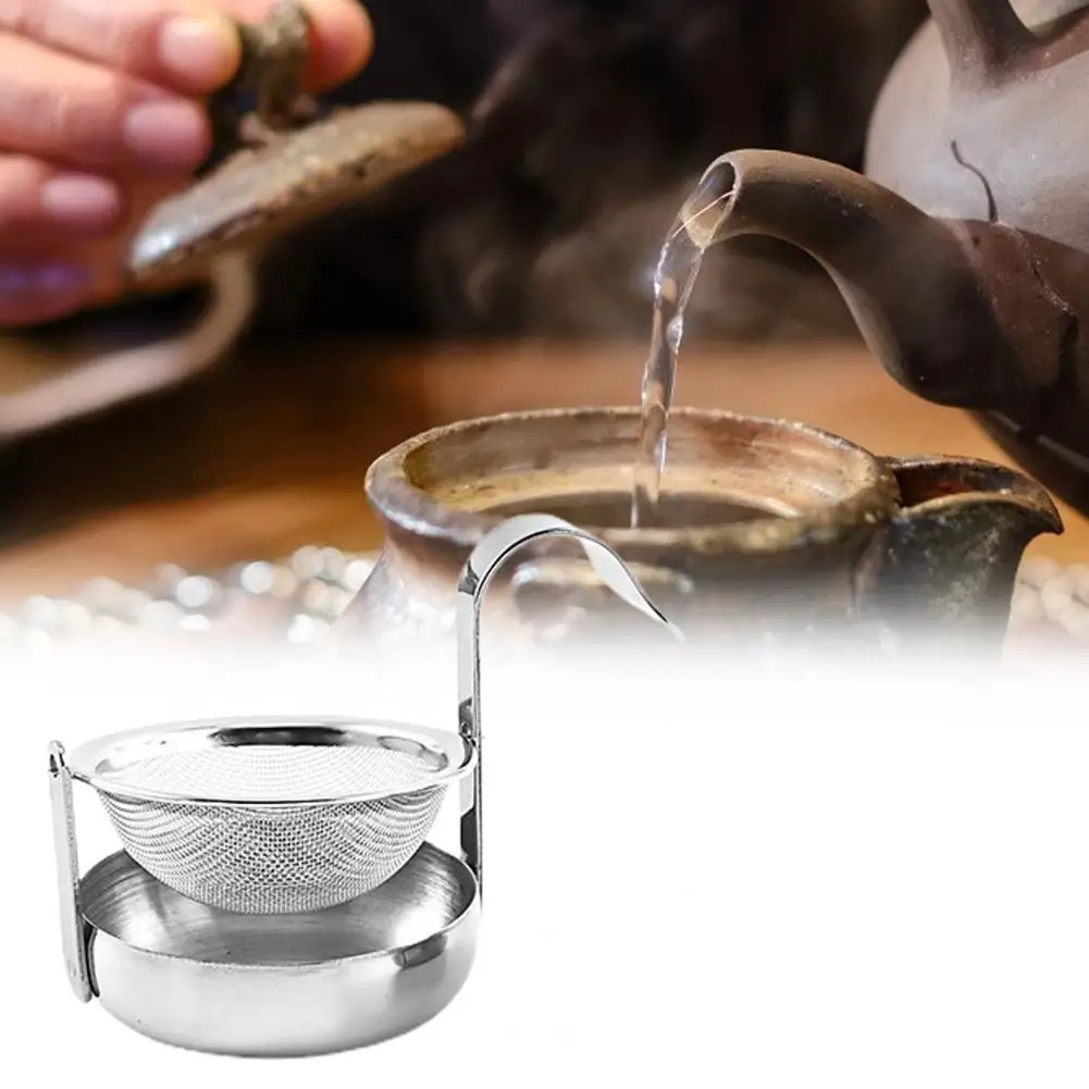 

Tea Infuser Rotatable Convenient 304 Stainless Steel Anti-rust Mesh Tea Strainer for Home Lace tea leak