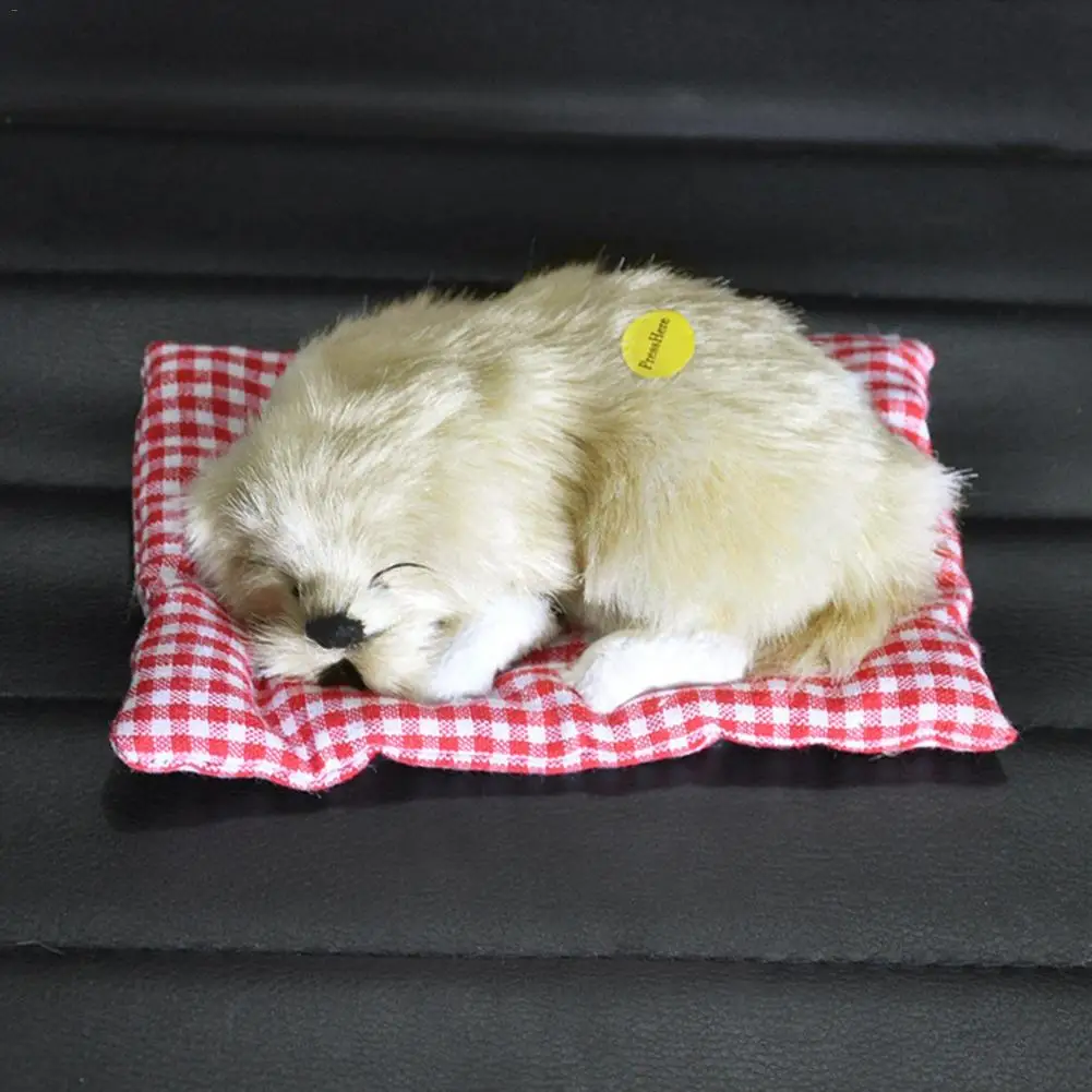 Маленькая имитация сжимающая Спящая собака со звуком прекрасные мягкие игрушки