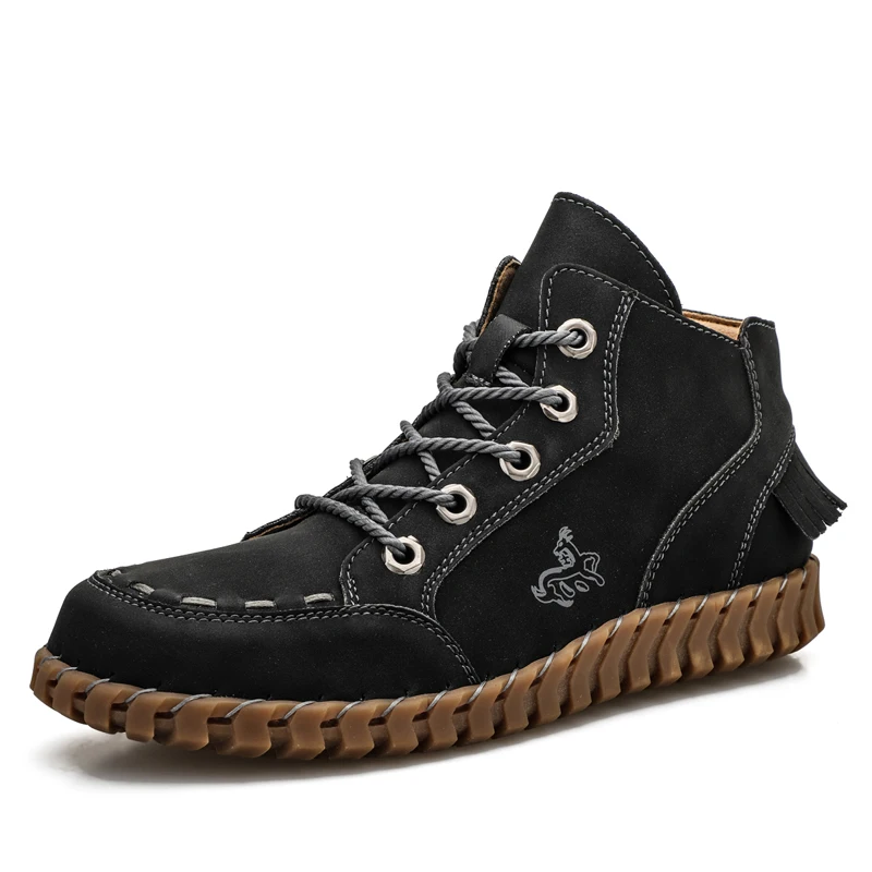 

New Classic Women Boots High Quality Leather Women Ankle Boots Outdoor Comfortable Sneakers Zapatillas de Mujer Plus Size 35-43