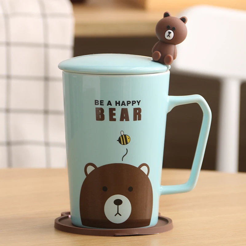 Кофейная чашка Милая кружка милые чашки и кружки caneca criativa Свинья с крышкой