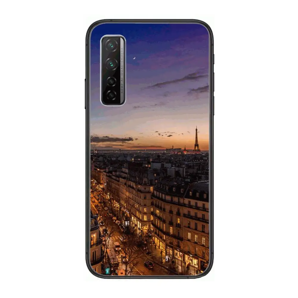 

Eiffel tower Phone Case For Huawei Nova p10 lite 7 6 5 4 3 Pro i p Smart ZBlack Etui 3D Coque Painting Hoesje