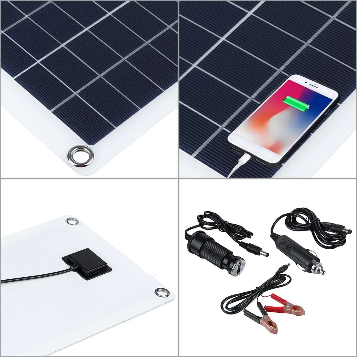 300w monocrystalline solar panel dual 12v usb waterproof fast charging solar cells battery charger for car yacht rv free global shipping
