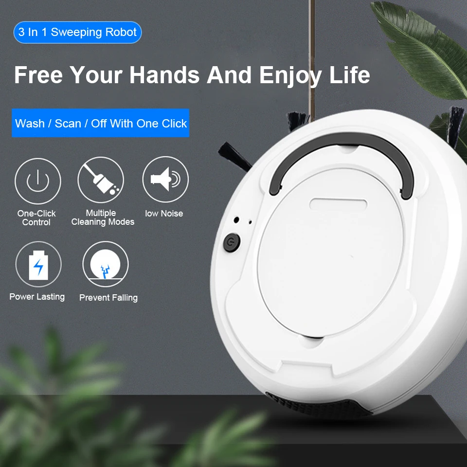 

Cleaning Machine Robot Vacuum Cleaner 1800 Intelligent Pa Multi Function Three In one Charging Vacuum Cleaner Sweeping Machine