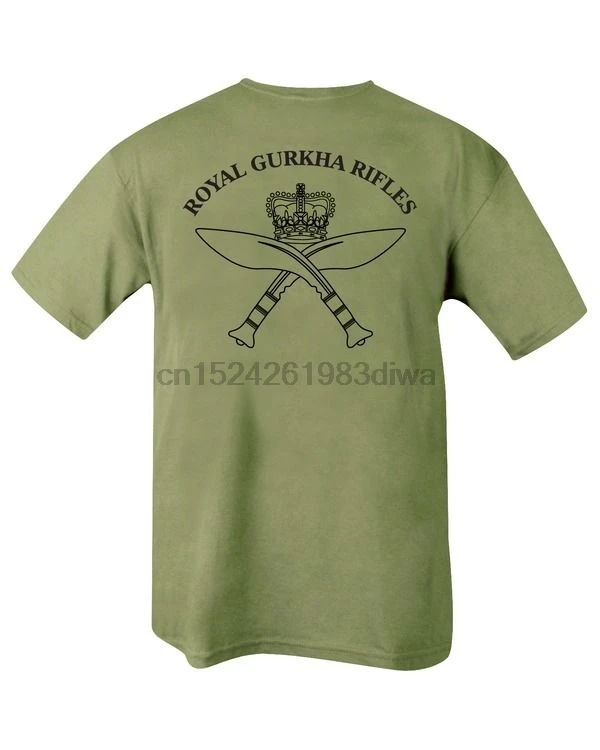 

Royal Gurkha Rifles T Shirt Green Double Print military army regimental(1)