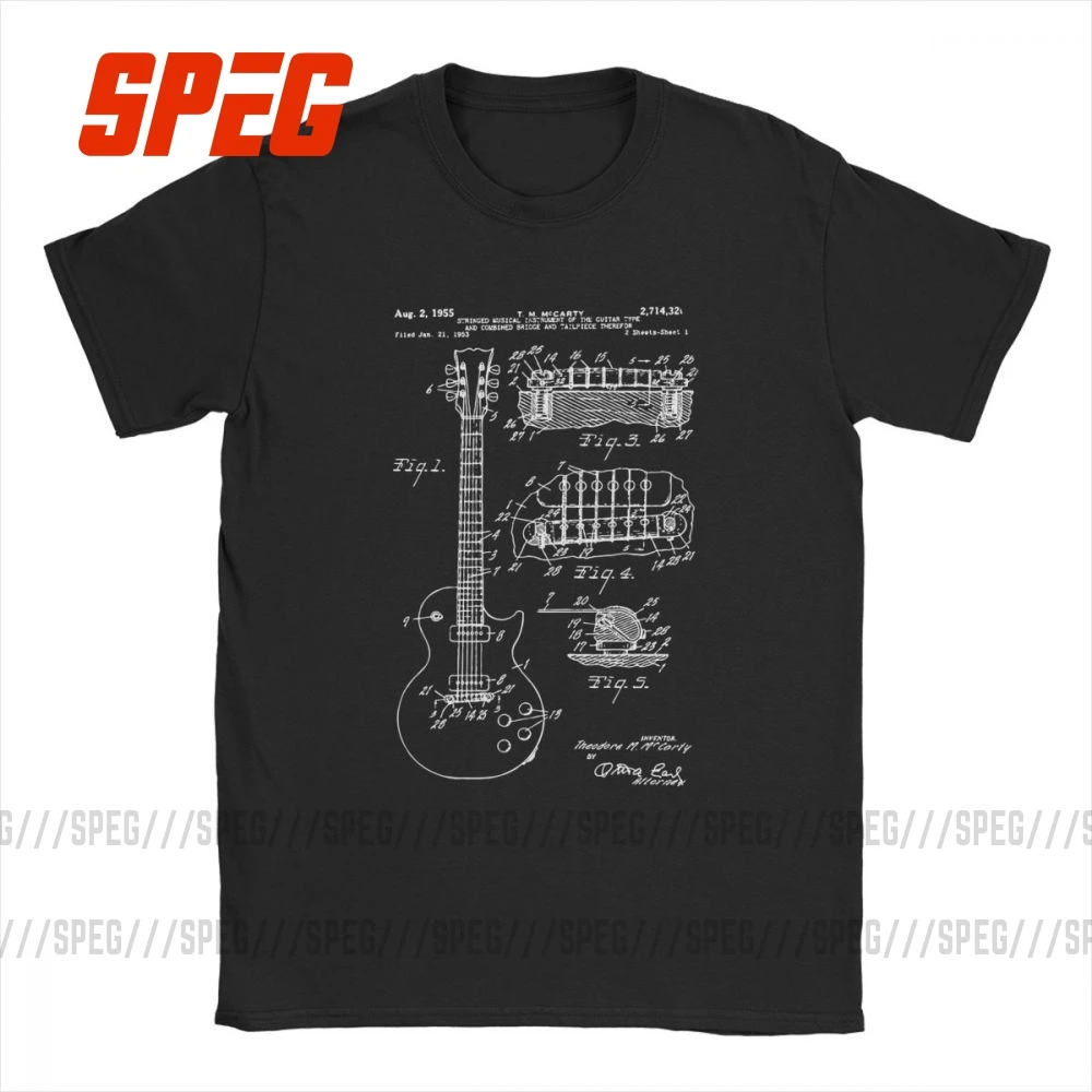 casual t shirt patent akustische elektrische gitarre struktur musik männer o hals kurzarm t shirt 2019 erwachsene kunst singular tees free global