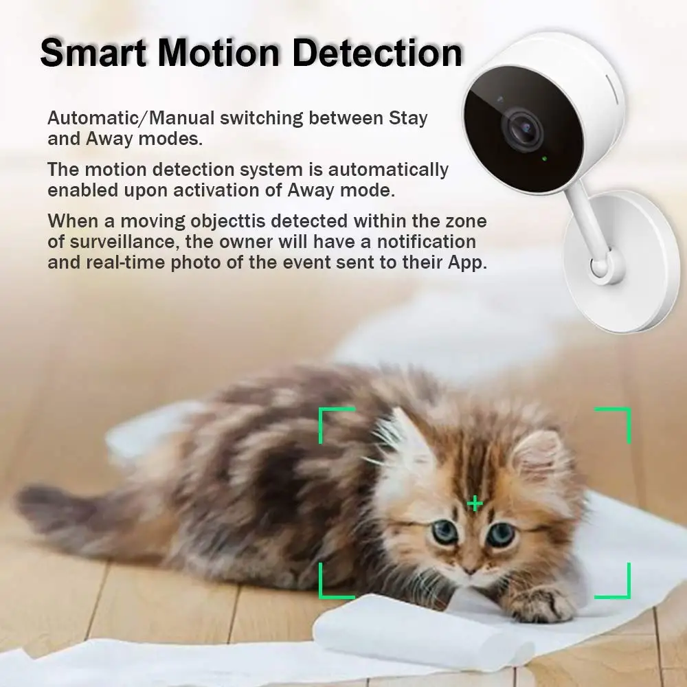 Умная Wi Fi камера 1080p беспроводная комнатная IP видеонаблюдения 2 4G с ночным