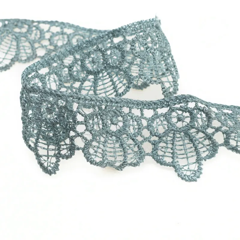 Кружевная ткань разноцветная с волнистым узором шириной 2 5 см 11 ярдов/партия |