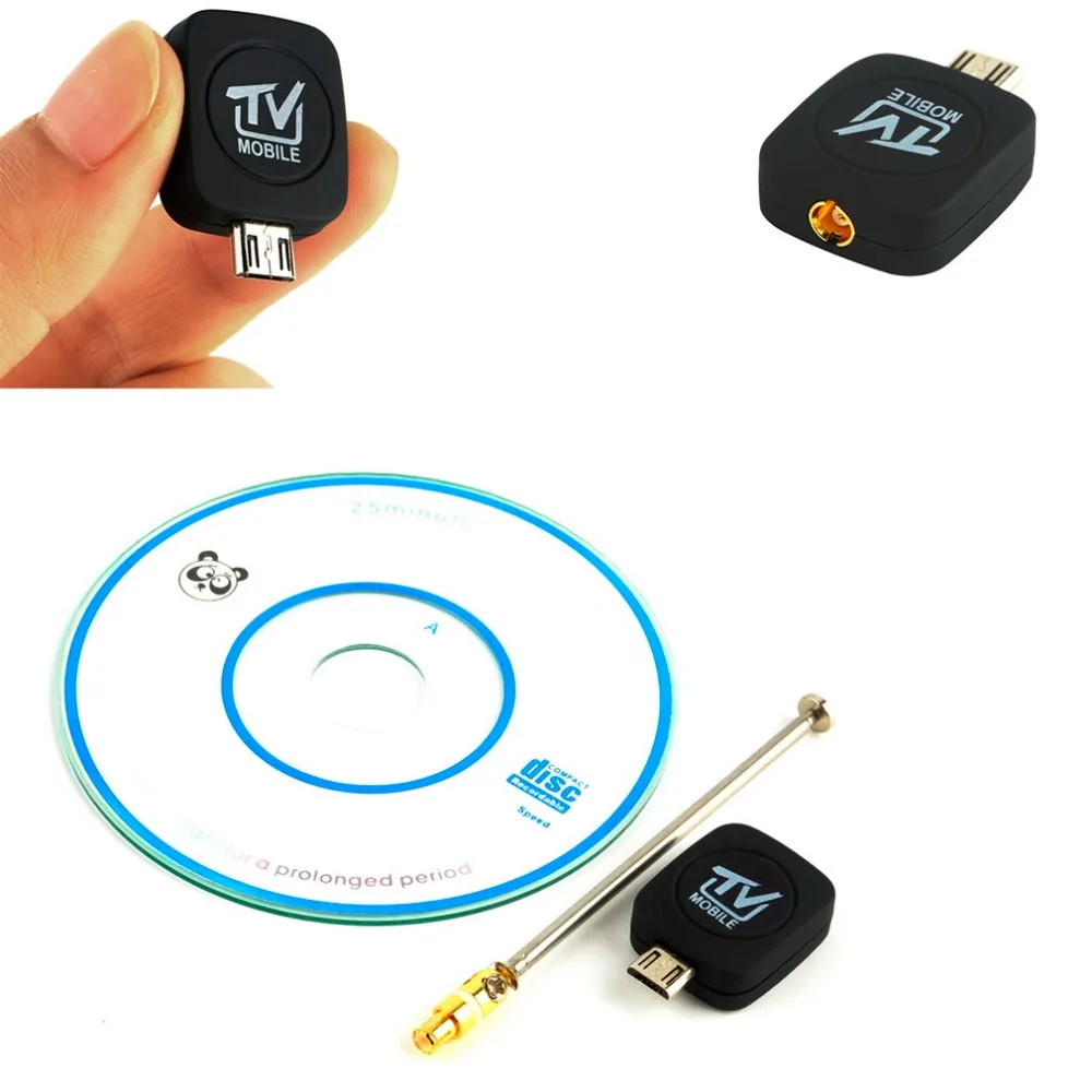 

TV receiver Mini Micro USB DVB-T Input Digital Mobile TV Tuner Receiver for Android 4.1-5.0 EPG Supporting HDTV Receiving