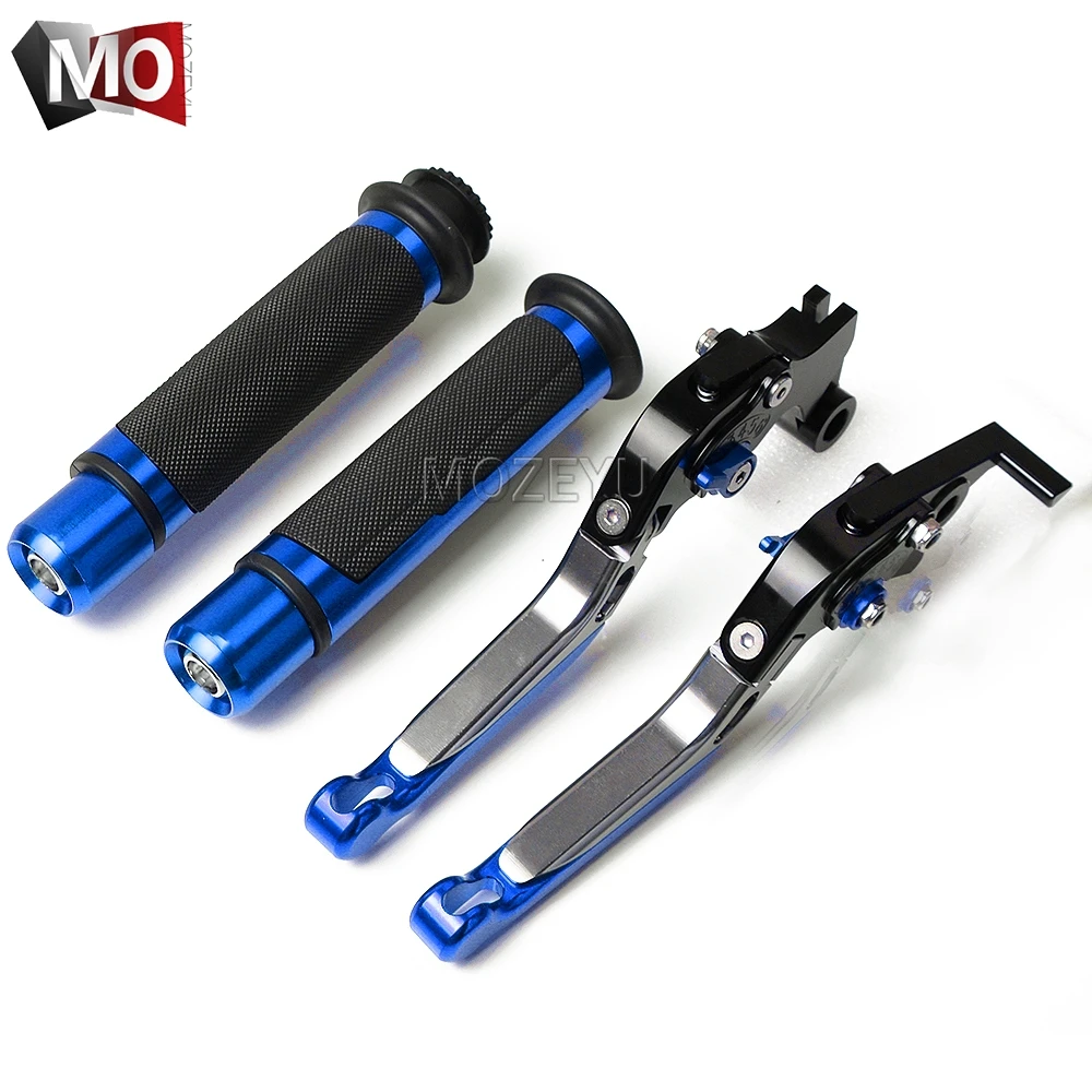 Black Titanium Blue Мотоцикл с ЧПУ Регулируемые рычаги тормоза сцепления руль ручные ручки набор для Suzuki GSX 250R GSX250R GSX 250 R - Цвет: Black Titanium Blue