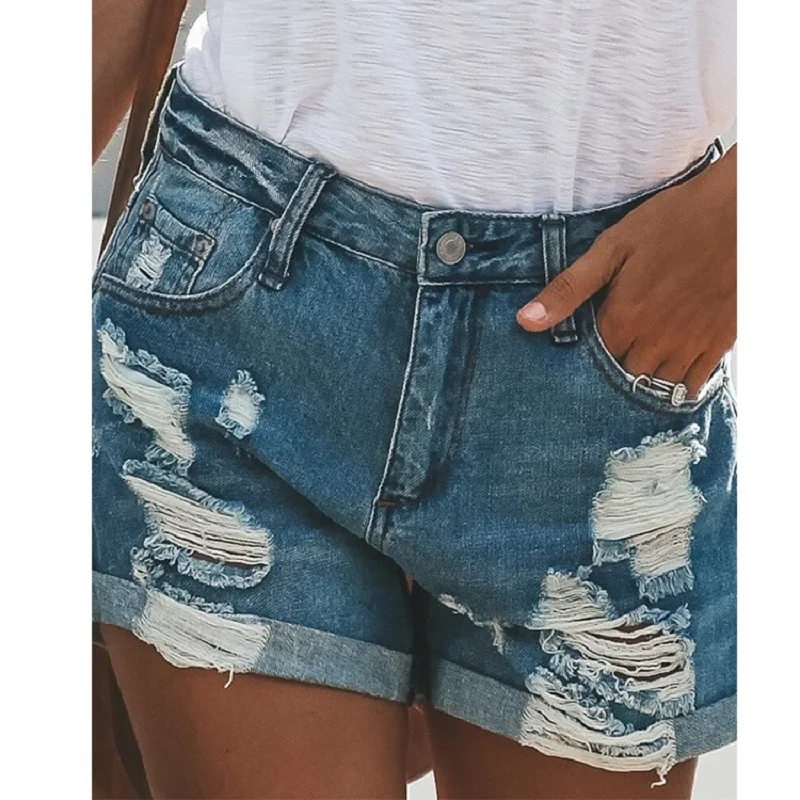 

Jeans Femme 2020 Nouveau Short Shorts High Waist Short Jeans Women Ripped Ladies Shorts for Women Sexy Jean Short Femme Sexy