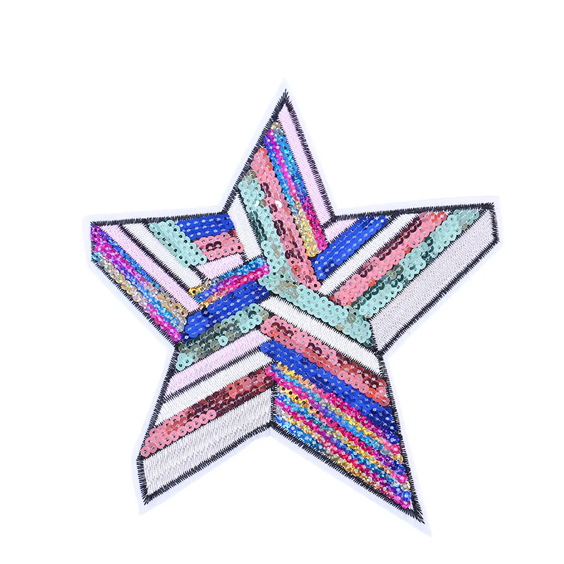 

Manufacturers wholesale pentagram embroidery patch buiter clothes embroidery sequins cartoon buiter