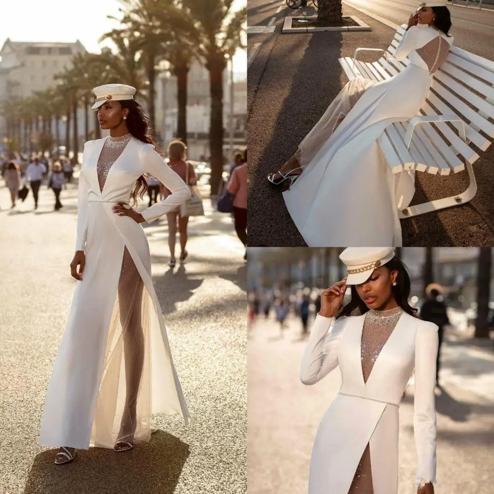 2020 свадебные платья в стиле бохо кружевные а силуэта пол богемные Свадебные с