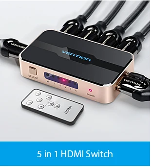 Vention HDMI кабель 4K HDMI к HDMI 2,0 позолоченный Соединительный кабель для разветвителя Переключатель HDMI кабель для HDTV lcd PS3 4 Pro 5 м 10 м