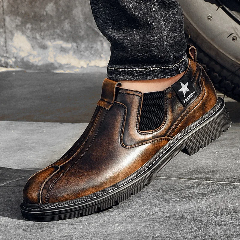 Men Loafers Leather Casual Shoes Men Moccasin Footwear Flat Peas Shoes Driving Boat Shoes Male Classical Summer%09825