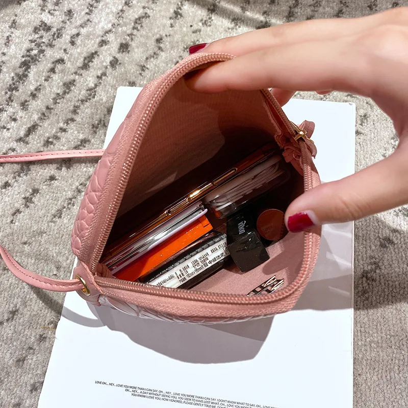 womens bag shell alligator small lady shoulder bag new korean style sling fashion round mini bag femal purse wholesale handbag free global shipping