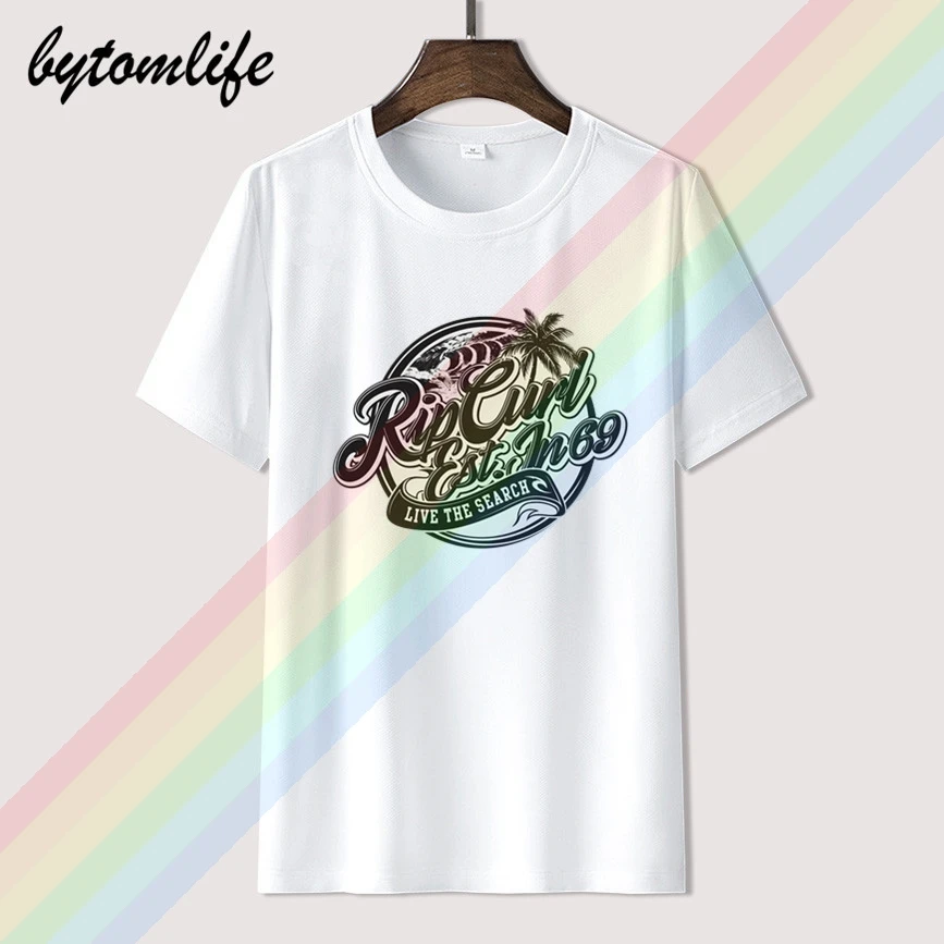 

Rip Live The Search Curl Logo Summer Print T Shirt Clothes Popular Shirt Cotton Tees Amazing Short Sleeve Unique Men Tops