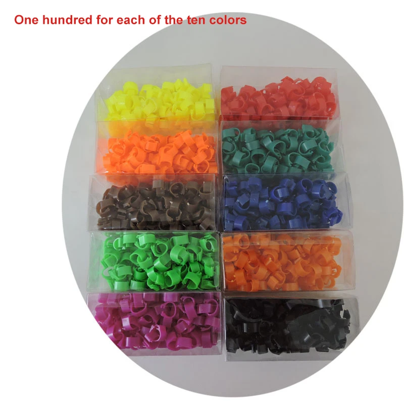 

100 Pcs Birds Feet Ring Pigeon Ring 8mm Bayonet Identification Ring Bird Accessory Plastic Clip Ring Pigeon Dove Quail Foot Ring