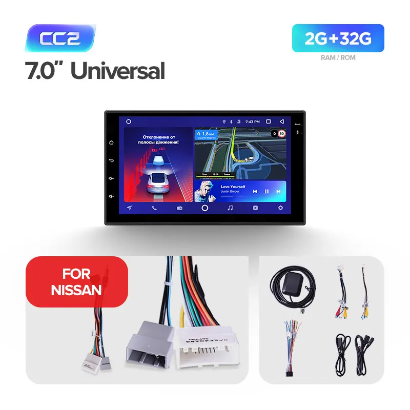 Nissan CC2 32G TEYES CC2 автомобильный мультимедийный плеер android 2 Din DVD для автомобиля Nissan almera qashqai juke Toyota Volkswagen Mazda Kia VW peugeot лада - Цвет: Nissan CC2 32G