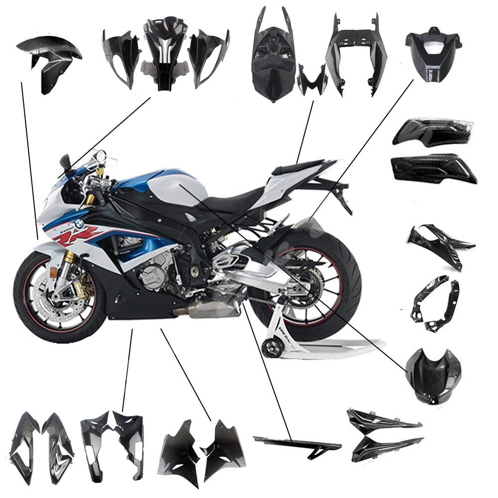Углеродное переднее и заднее крыло 3KTwill обтекатель нижний поддон верхняя боковая