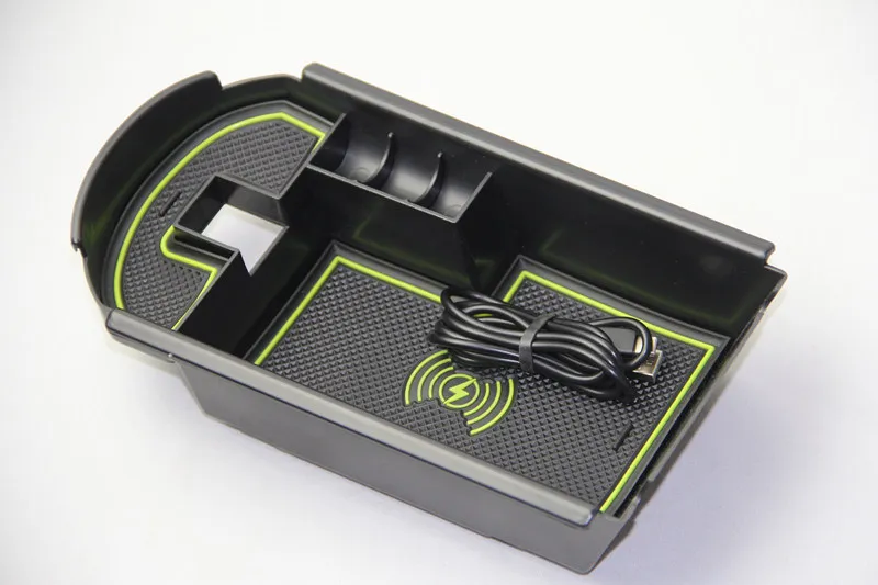 1lot Mobile phone wireless charging Central Armrest storage box for- Toyota C-HR CHR C HR