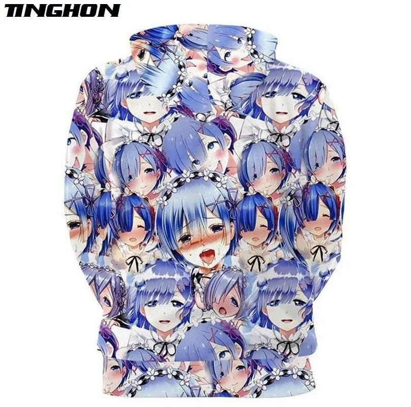 

Anime RE ZERO Starting Life in Another 3D Printed Women Mens Hoodies Sweatshirts Streetwear Unisex Casual Jacket Tracksuits