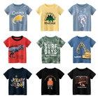 Детская футболка для девочек, мальчиков и девочек, детские рубашки, Детская футболка с рисунком для малышей, топы, одежда, Короткие хлопковые футболки